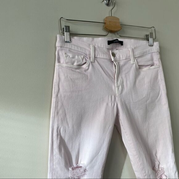 JBRAND-CROPPED Orchid Ice Distressed Ankle Mid-Rise Jeans (Size:29) - Picture 5 of 14